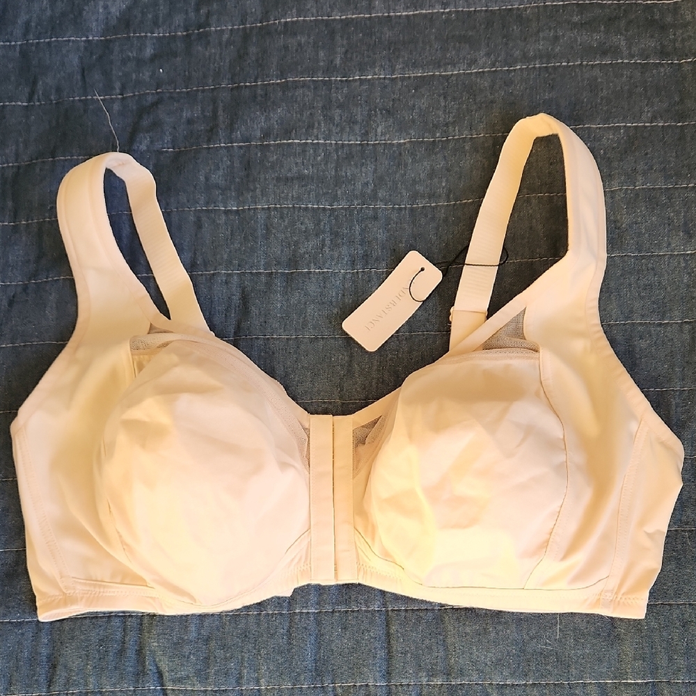 Understance Spacer Air Adina front-close beige wireless unpadded bra, size 42DD
